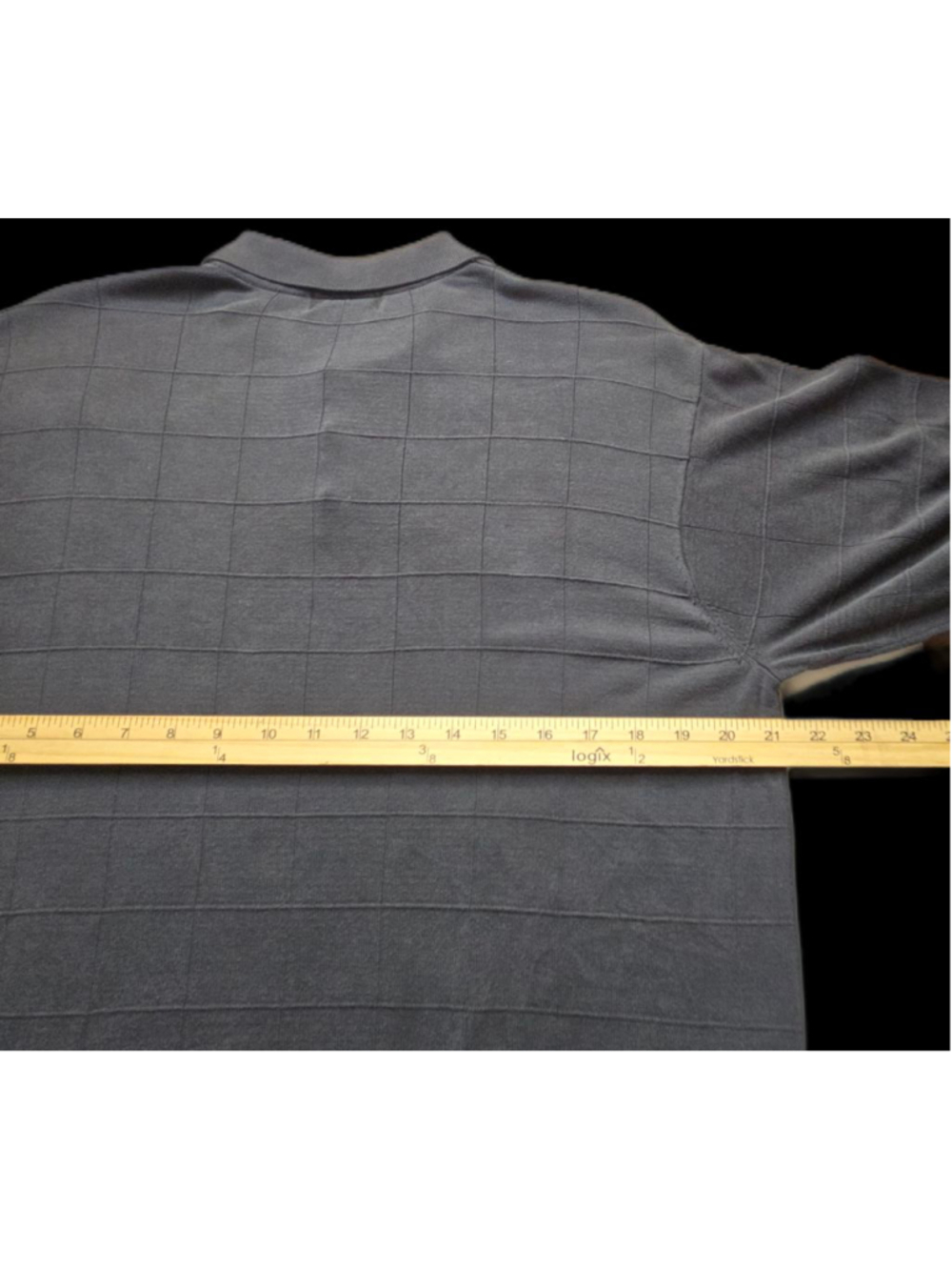 Paul Fredrick 100% Silk Gray Knit Sweater Polo Men’s Large - Picture 6 of 6
